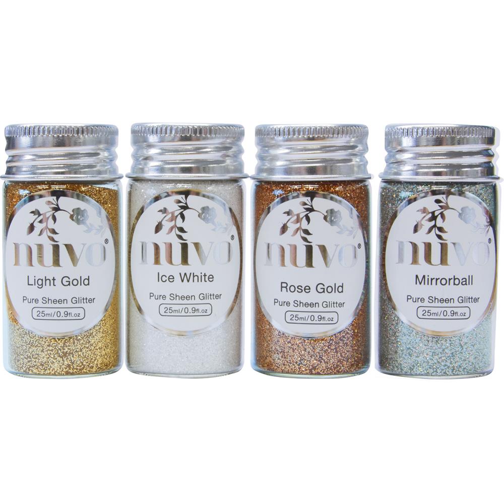 Nuvo Pure Sheen Glitter, Golden Years- 4pk