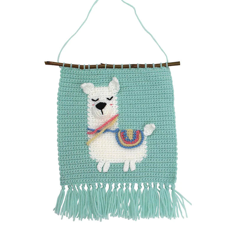 Make & Play 3D Wall Hangings Crochet Kit, Llama- 21x25cm