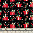 Reusable Fabric Wrap, Christmas Black- 70x70cm