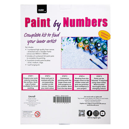 Makr Paint by Numbers Kit Series 3, Beach Daze- 40x50cm