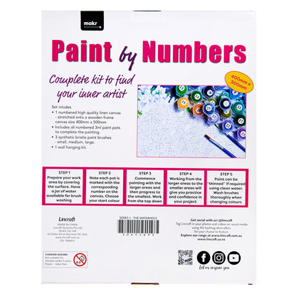 Makr Paint by Numbers Kit Series 3, The Waterhole- 40x50cm