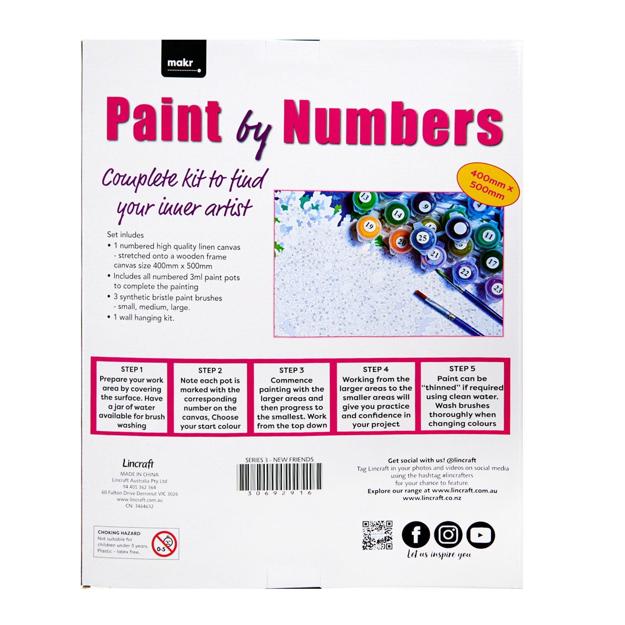 Paint by number kit #1 lot top of 3