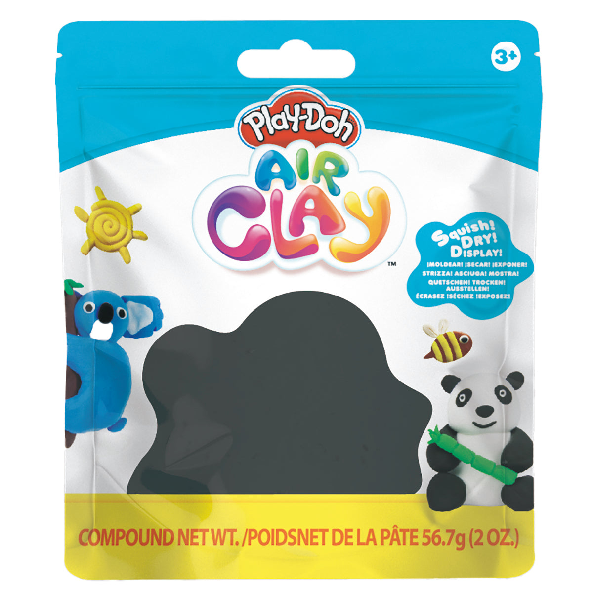 Play Doh Air Clay, Black- 2oz