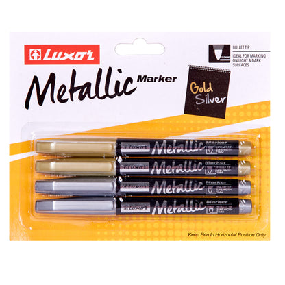 Luxor Metallic Marker- 4pk