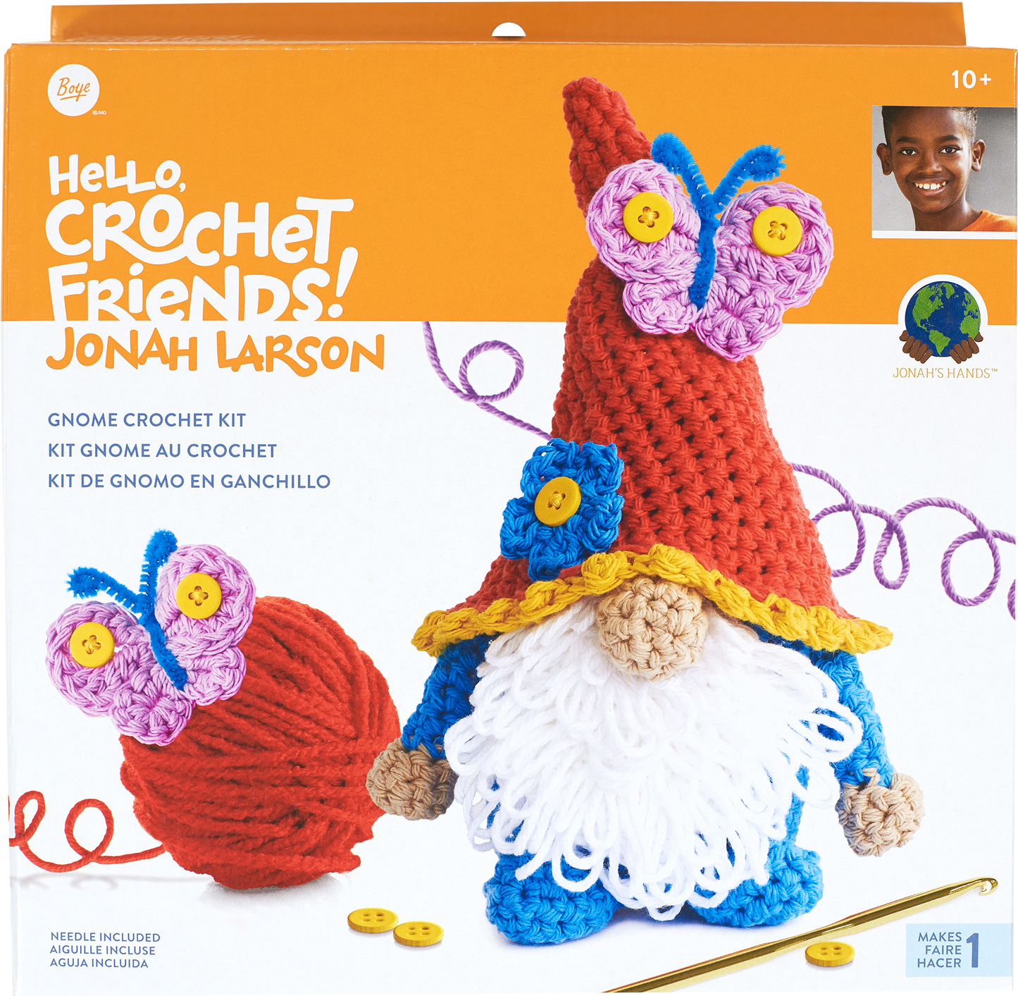 Jonah Crochet Friend Kit, Gnome Box