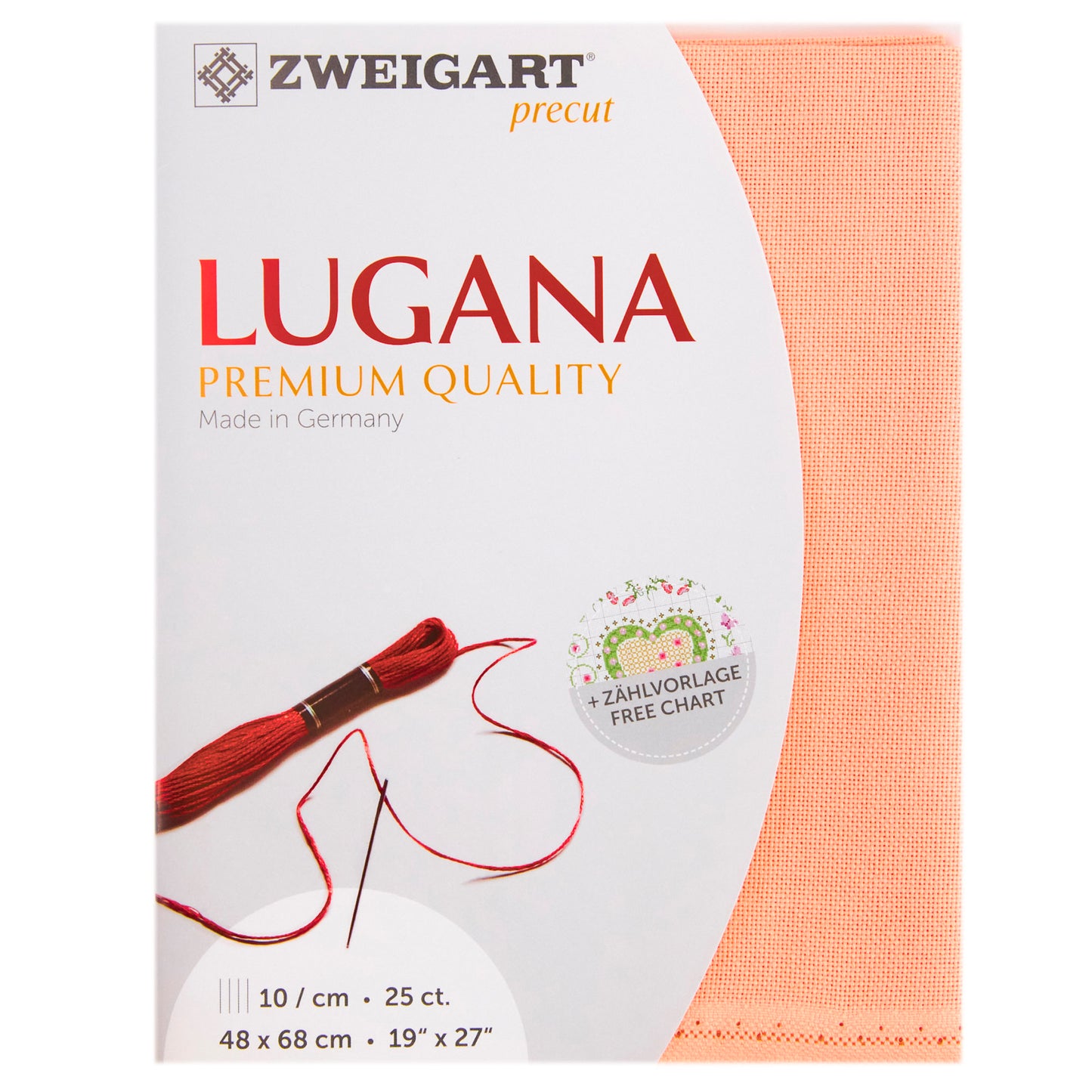 Zweigart Pre-cut Lugana Cloth, 25ct- 48x68cm