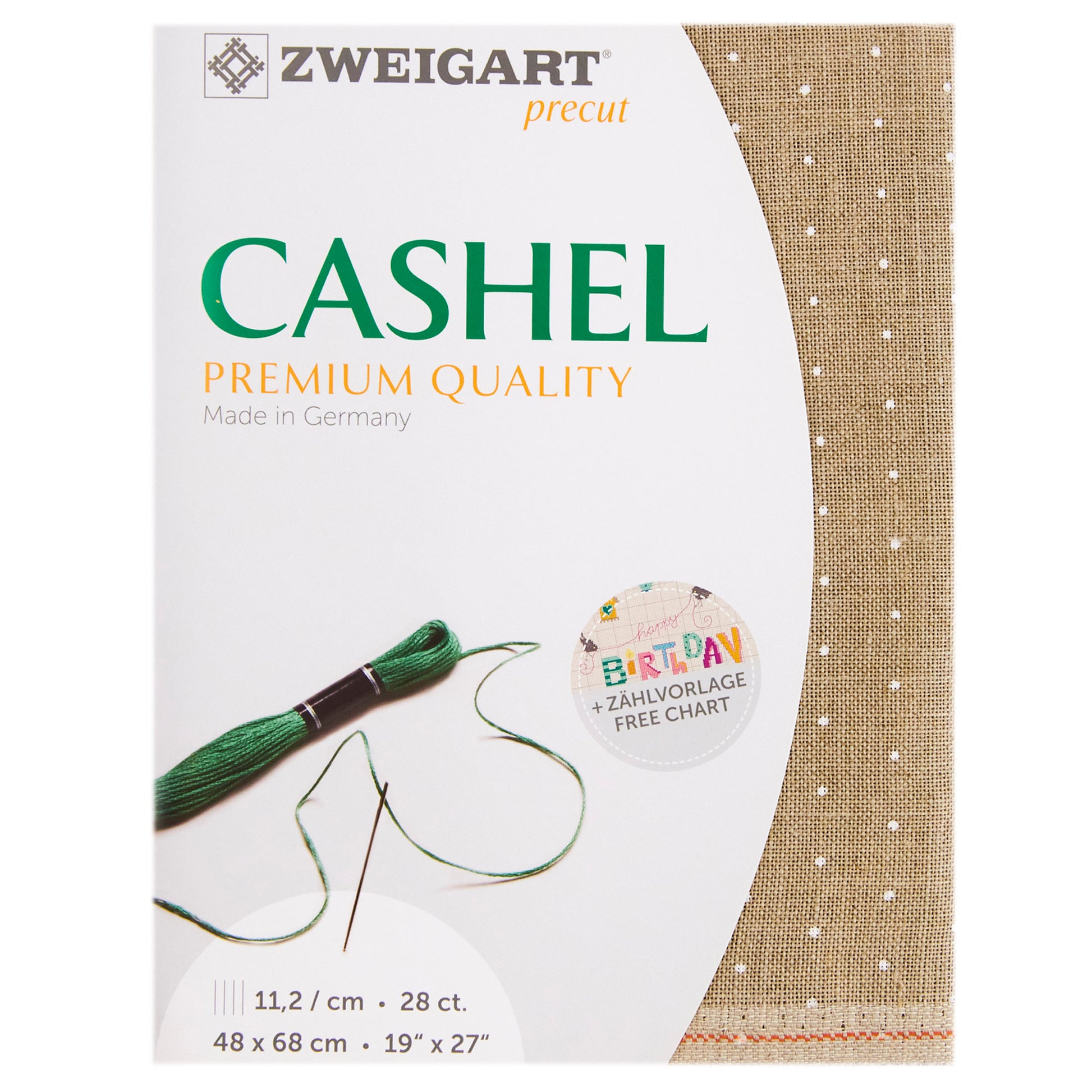 Zweigart Pre-cut-Cashel Mini Dots 28c- 48x68cm