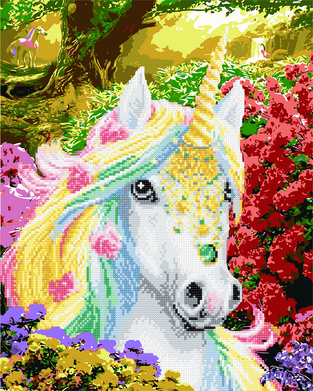 Makr Diamond Art & Paint Set, Unicorn Diamond- 47cmx57cm