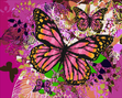 Makr Diamond Art & Paint Set, Pink Butterflies- 47cmx57cm
