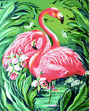 Makr Diamond Art & Paint Set, Pink Flamingoes- 47cmx57cm