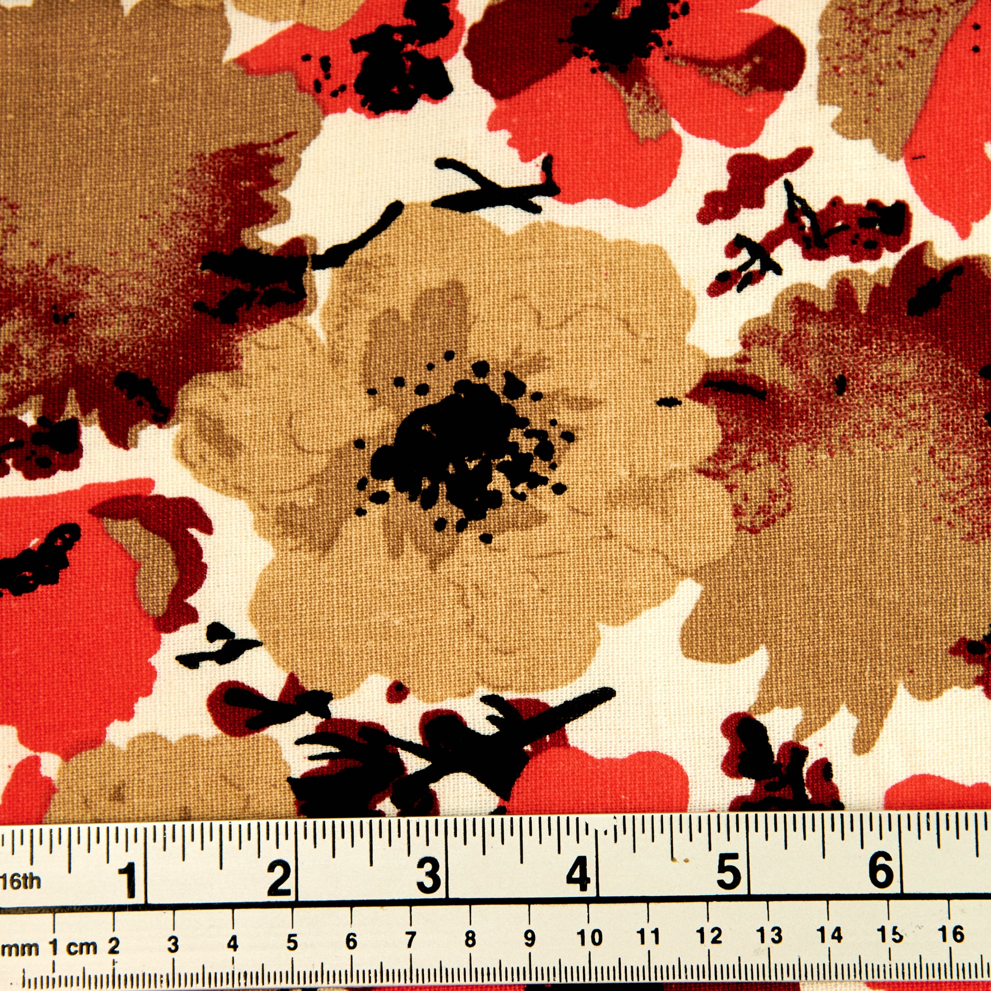 Printed Rayon/Linen Fabric, Watercolour- Width 143cm