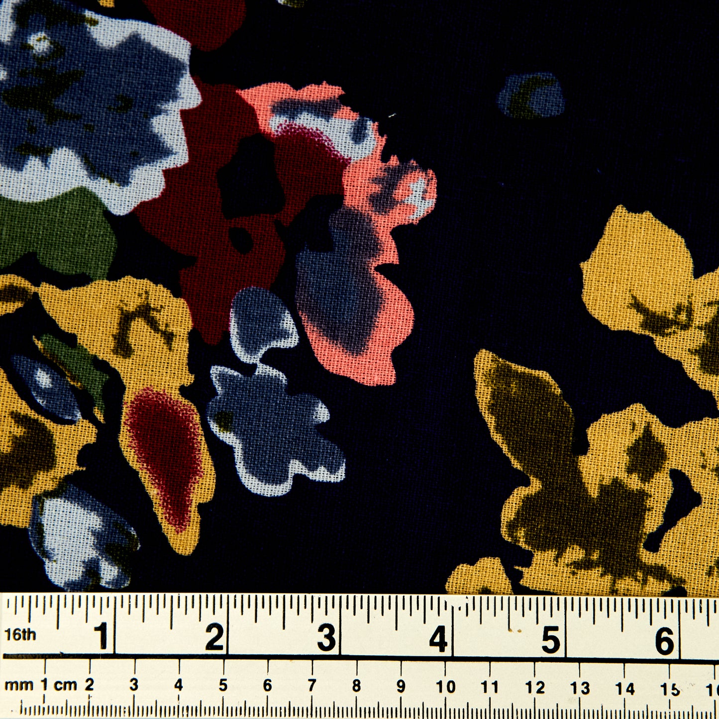 Printed Rayon/Linen Fabric, Etch Floral- Width 143cm