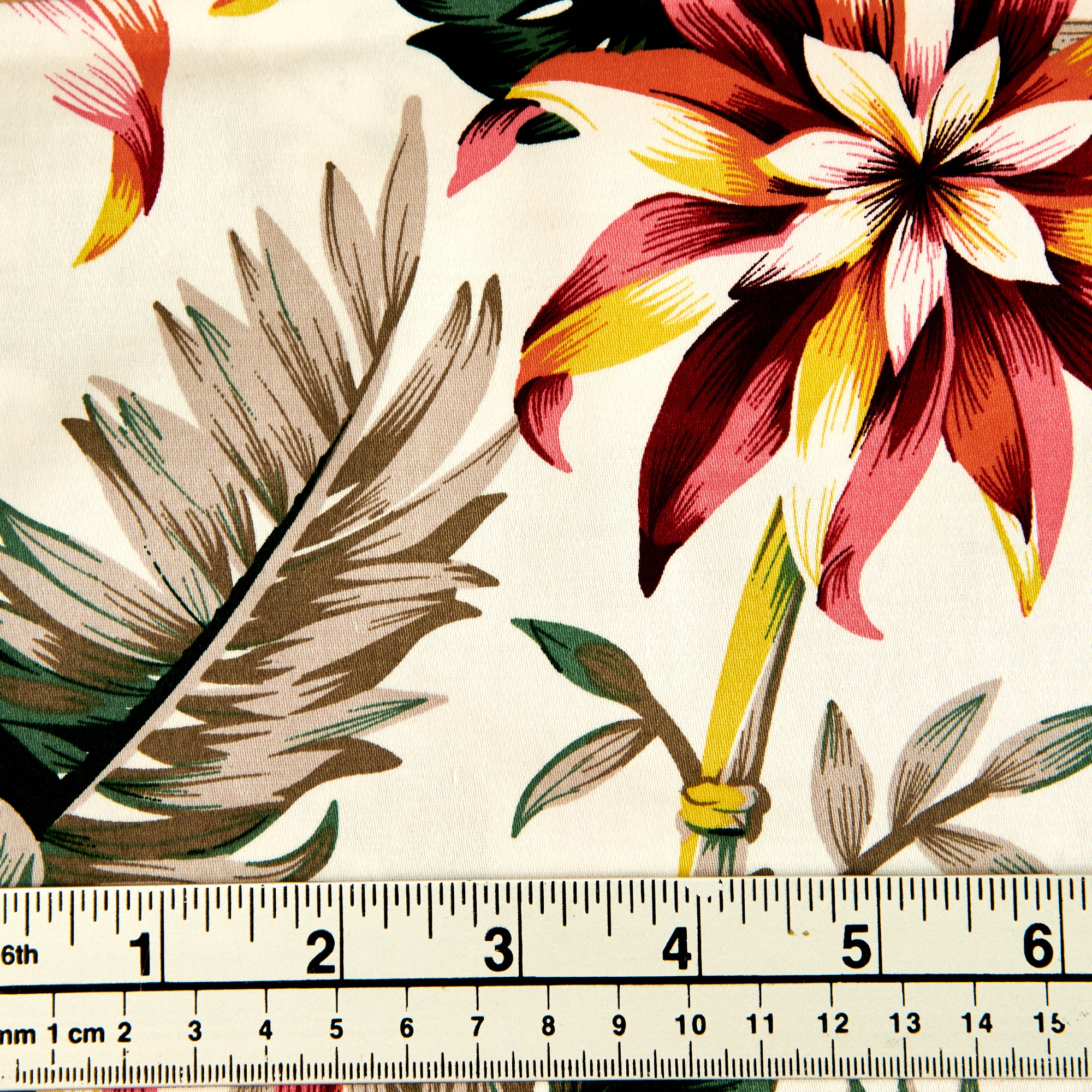 Printed Stretch Sateen Fabric, Tropical Floral- Width 145cm – Lincraft