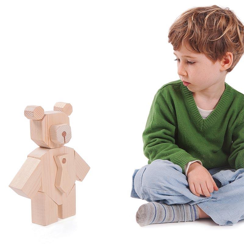 Kipod Bare Wood Wooden Bear