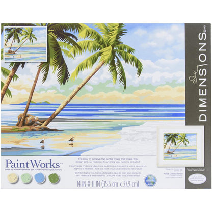 Paint Works Paint By Number Kit, Tropical View- 14"x11"