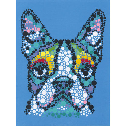 Paint Works Paint By Number Kit, Colorful Dog Dots- 9"x12"