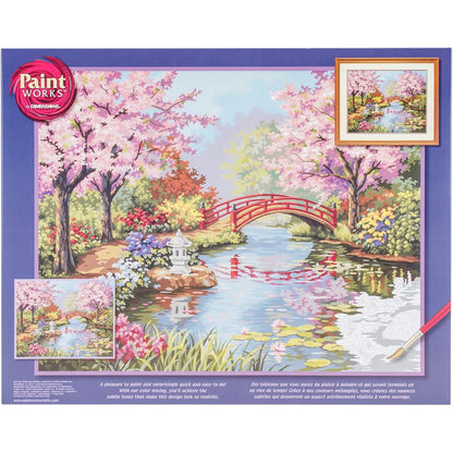 Paint Works Paint By Number Kit, Japanese Garden- 20"x16"