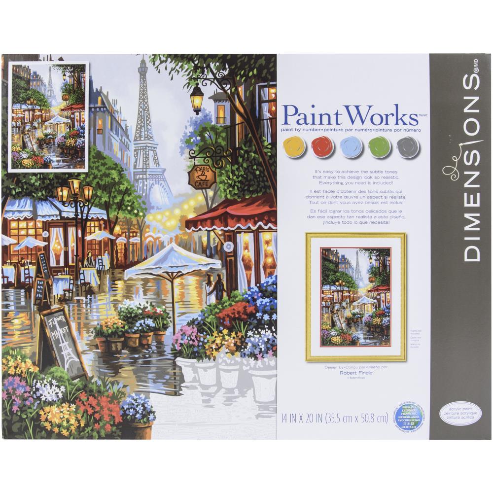 Paint Works Paint By Number Kit, Springtime In Paris- 14"x20"