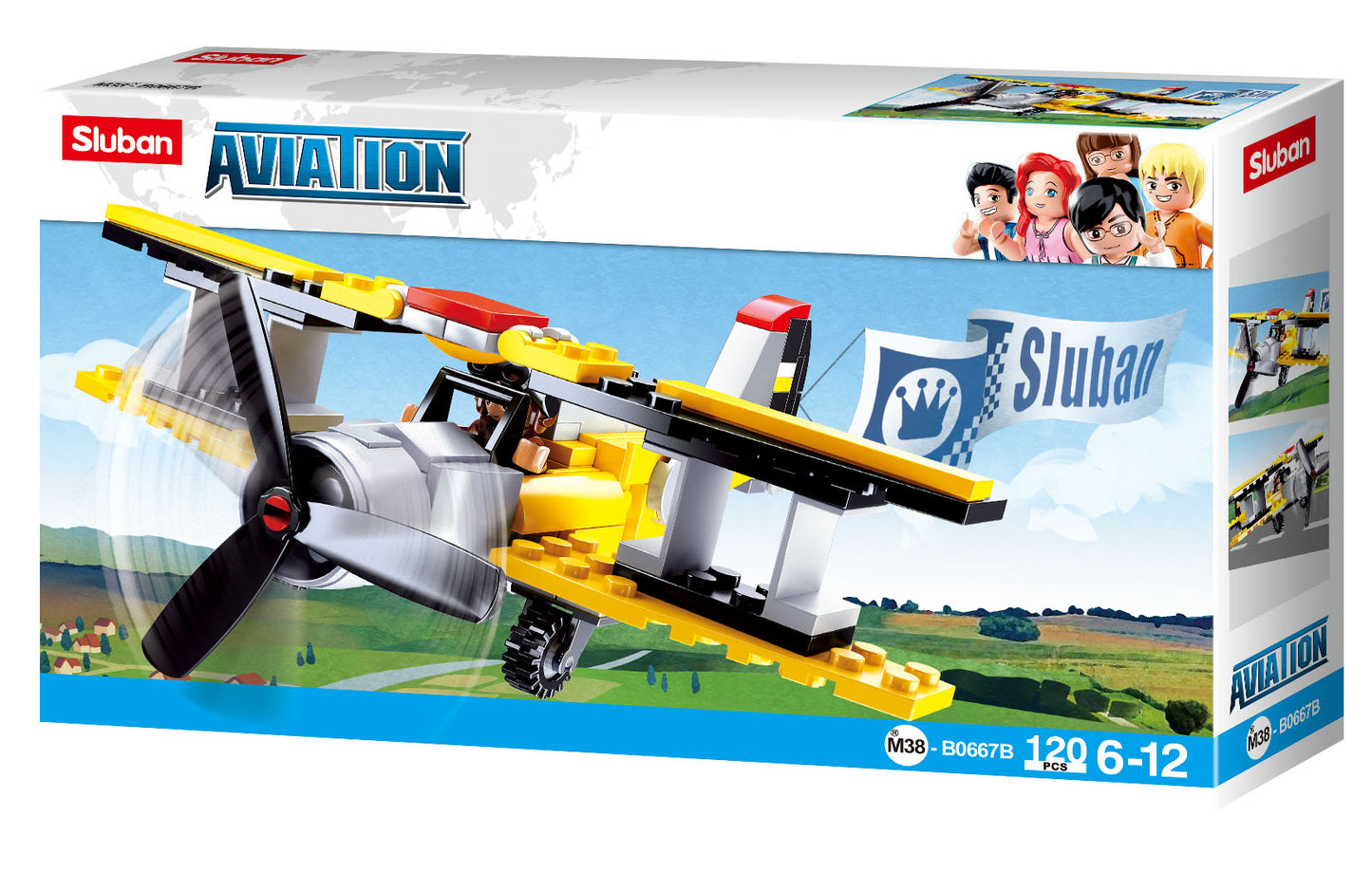 Sluban Aviation Biplane- 120pc