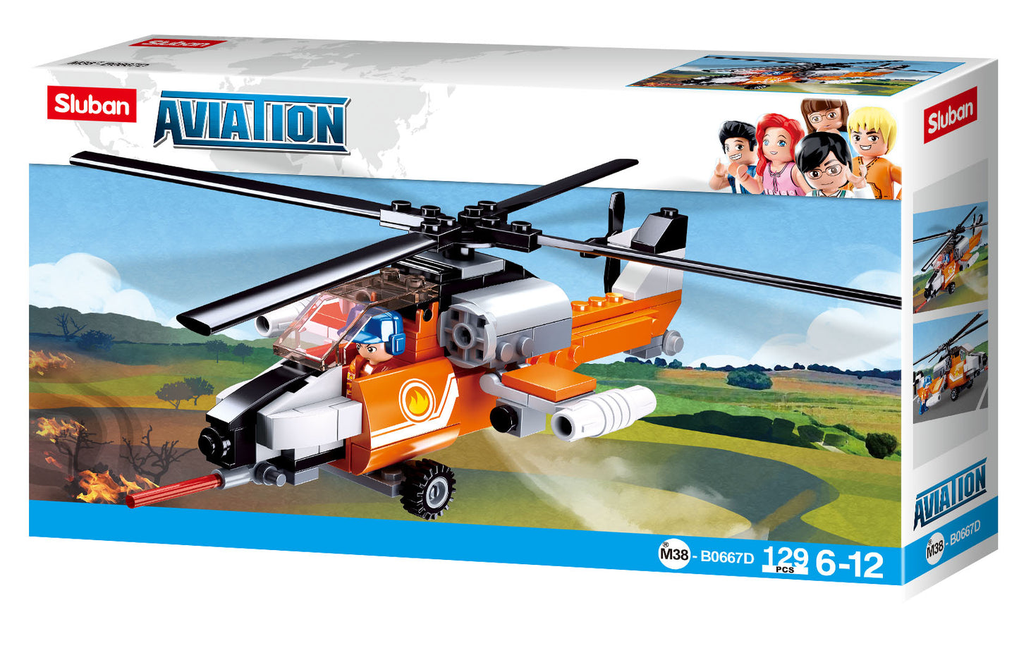 Sluban Aviation Helicopter- 129pc