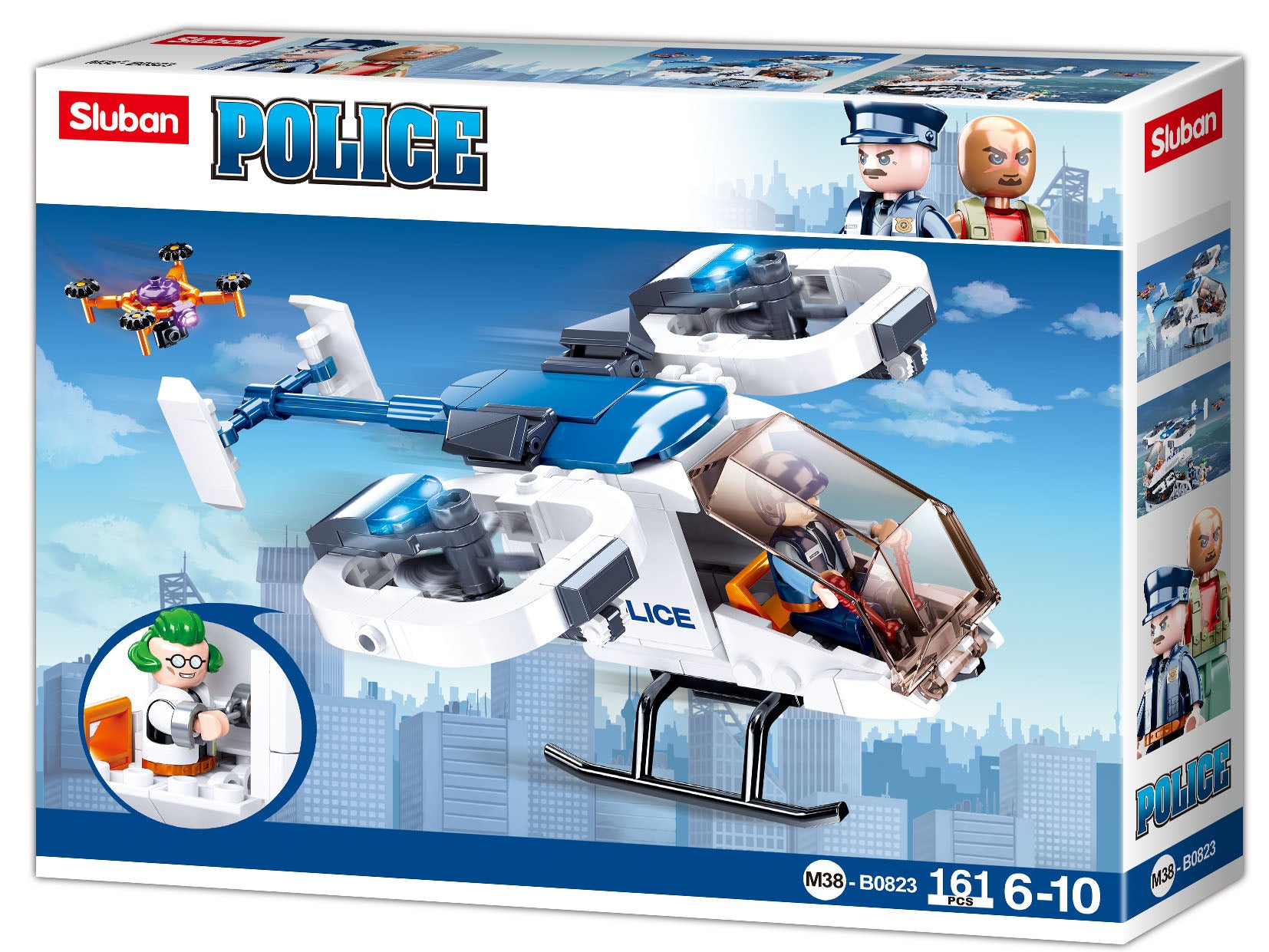 Sluban Police Helicopter, 161pc