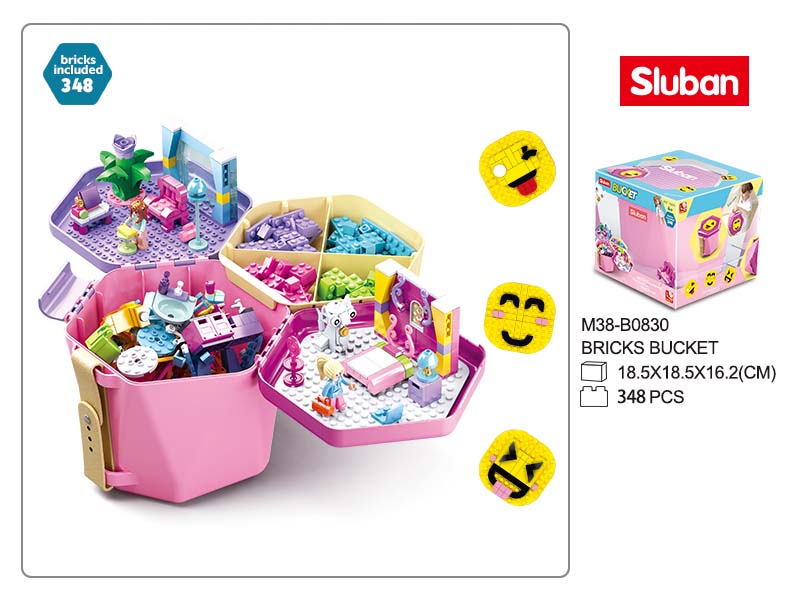 Sluban Bricks Bucket Girls- 348pc