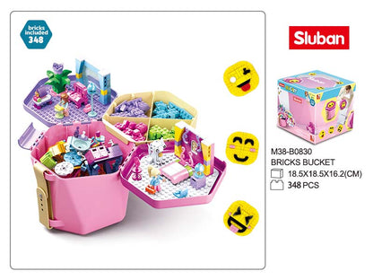 Sluban Bricks Bucket Girls- 348pc