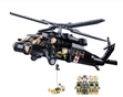 Sluban Model Bricks, Helicopter Black Hawk- 692pc