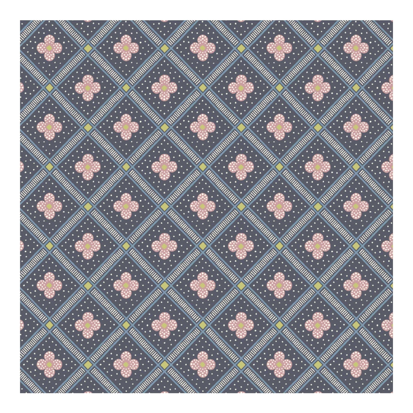 Liberty Fabrics Summer House, Manor Tile Pink- 110cm