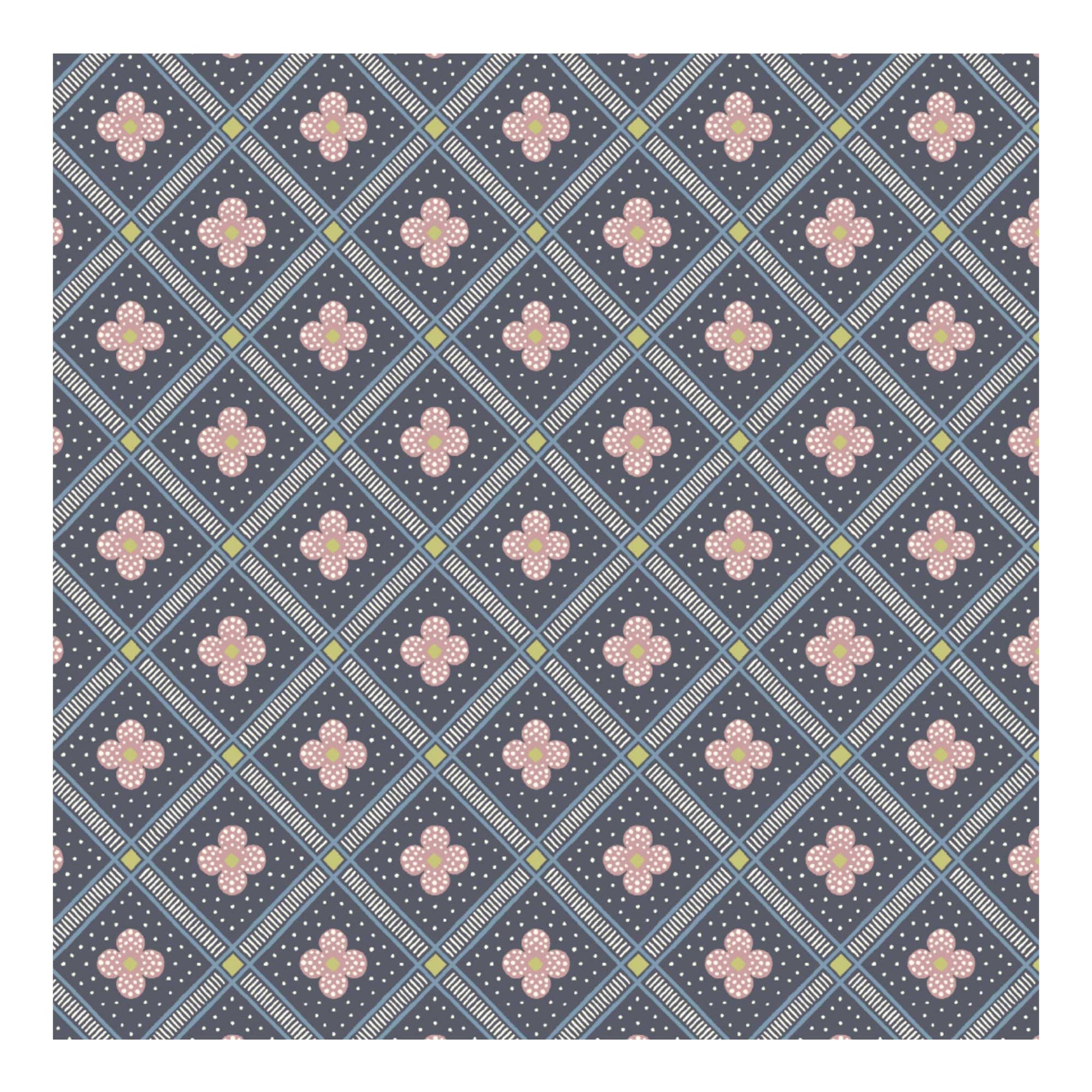 Liberty Fabrics Summer House, Manor Tile Pink- 110cm