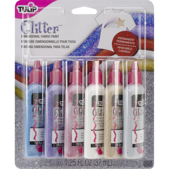 Tulip Glitter Fabric Paint Dazzling Ruby 2 oz