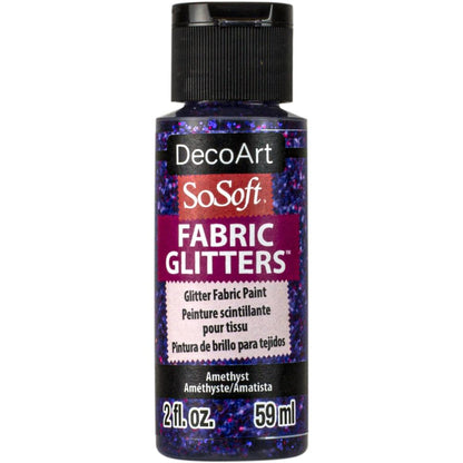 Decoart Sosoft Fabric Glitters, Amethyst- 2oz