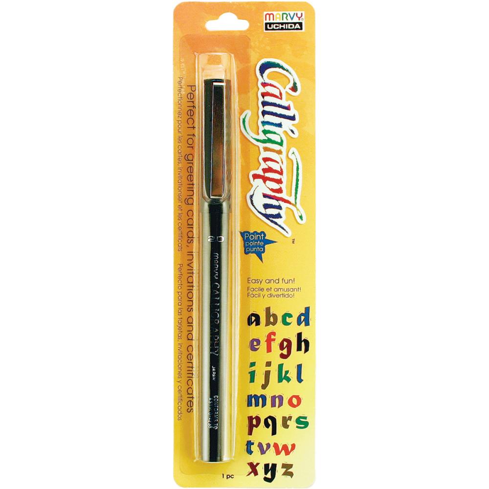 Marvy Uchida Calligraphy Marker, Black- 2mm