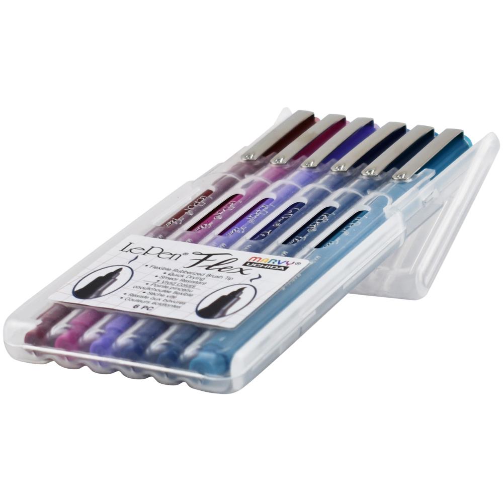 Le Pen Flex Calligraphy Pen Set, Jewel Colours- 6pk