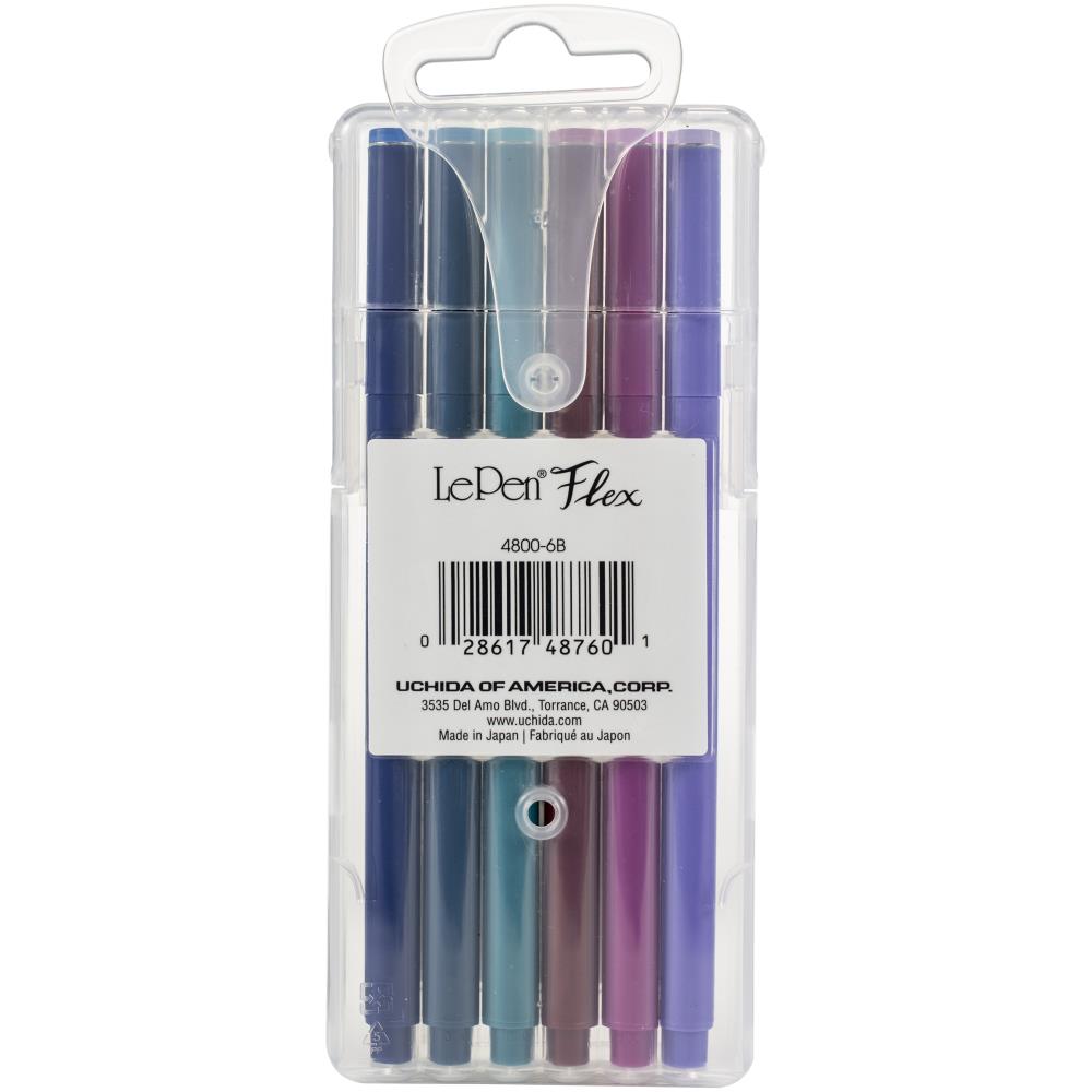 Le Pen Flex Calligraphy Pen Set, Jewel Colours- 6pk