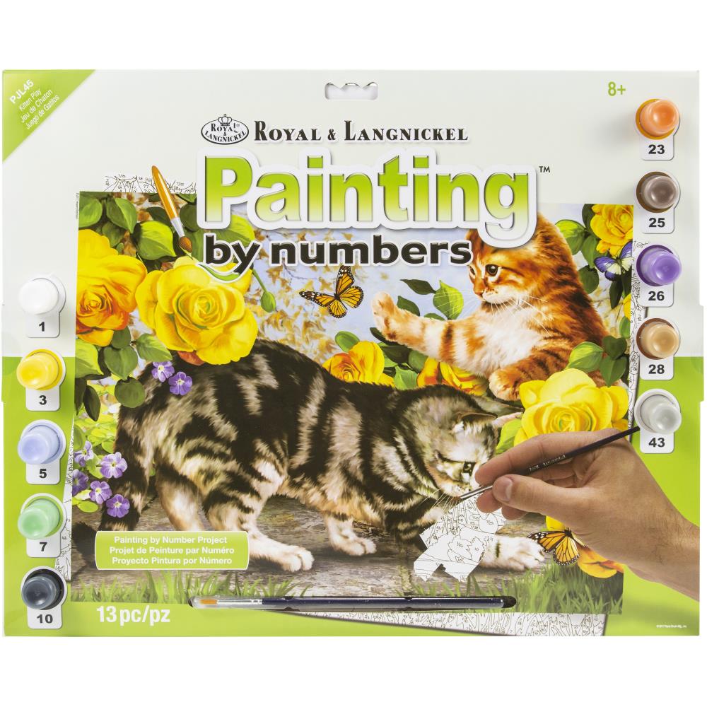 Royal Langnickel Junior Paint By Number, Kitten Play- 15.25x11.25"