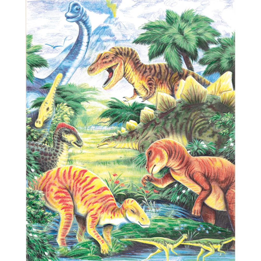 Royal Langnickel Color Pencil By Number, Dinosuar Fun- 8.75x11.75"