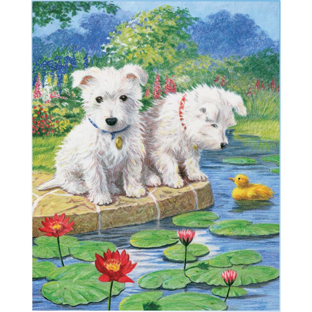 Royal Langnickel Color Pencil By Number, Westie Pups- 8.75x11.75"