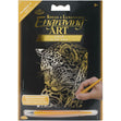 Royal Langnickel Gold Foil Engraving Mini Kit, Leopard In Tree- 5x7"