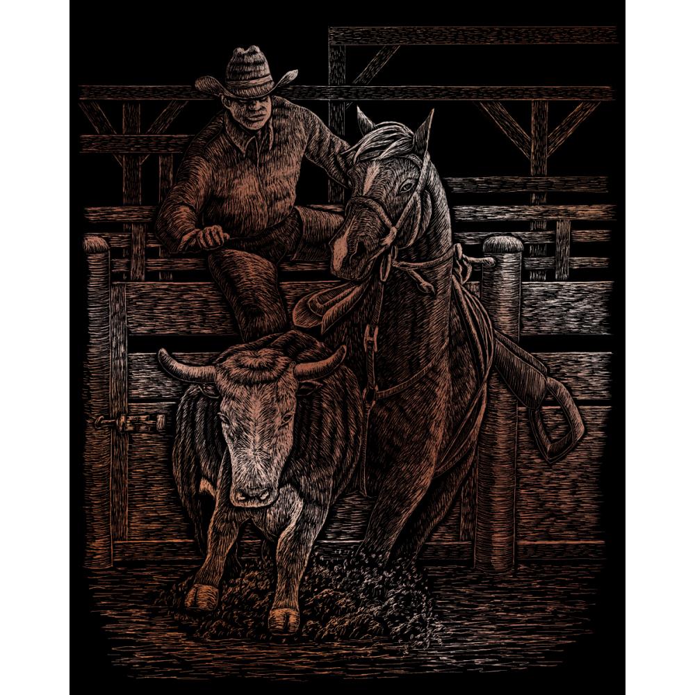 Royal Langnickel Copper Foil Engraving Art, Rodeo- 8x10"