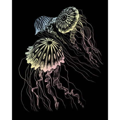 Royal Langnickel Holographic Foil Engraving Art, Jellyfish- 8x10"