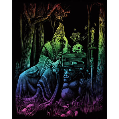 Royal Langnickel Rainbow Foil Engraving Art, Wizard- 8x10"