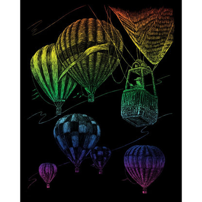 Royal Langnickel Rainbow Foil Engraving Art, Hot Air Balloons- 8x10"