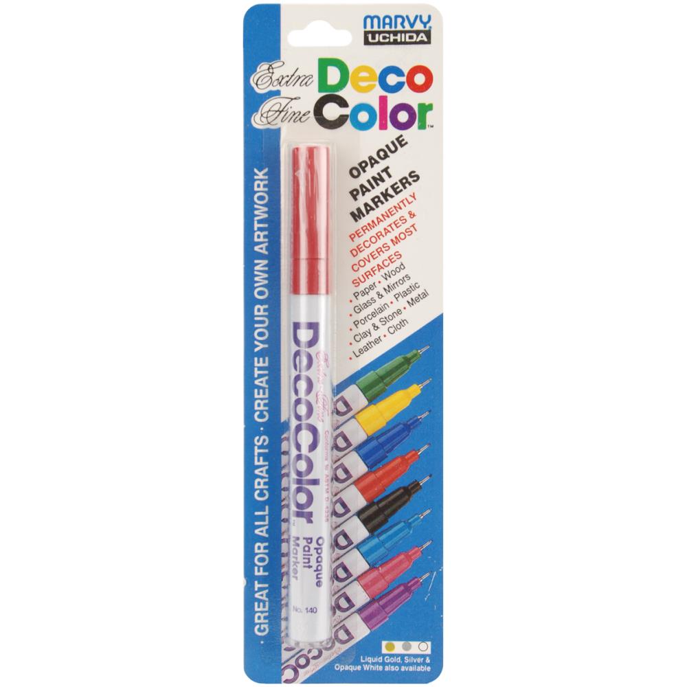 Decocolor Extra Fine Brilliant Opaque Paint Marker, Red