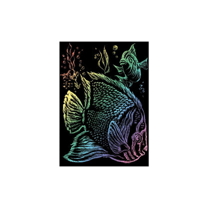 Royal Langnickel Rainbow Foil Engraving Mini Kit, Tropical Fish- 5x7"