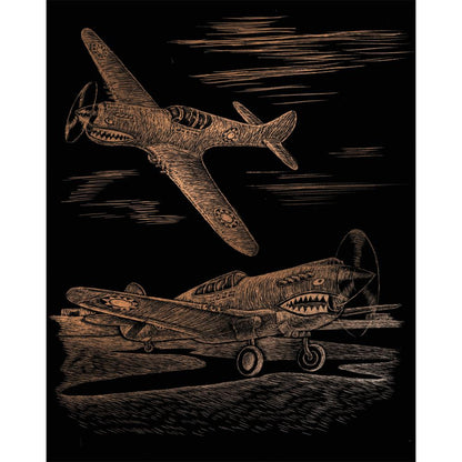 Royal Langnickel Copper Foil Engraving Art, Ww11 Fighter- 8x10"