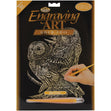 Royal Langnickel Gold Foil Engraving Art, Owls- 8x10"