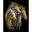 Royal Langnickel Gold Foil Engraving Art, Horses- 8x10"