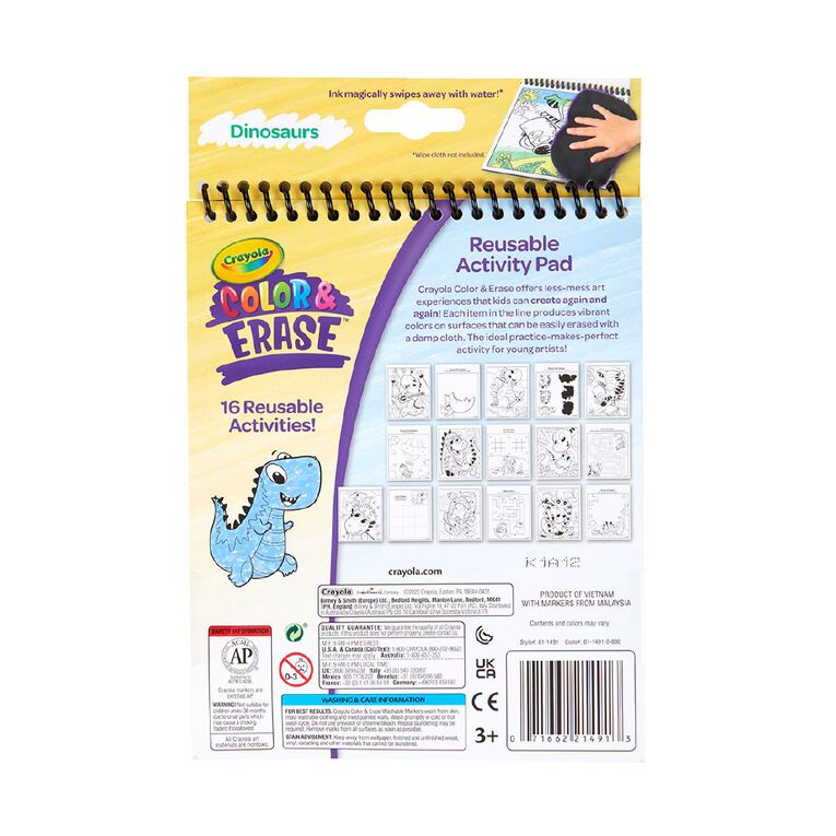 Crayola Color & Erase Dinosaurs 4pc Set