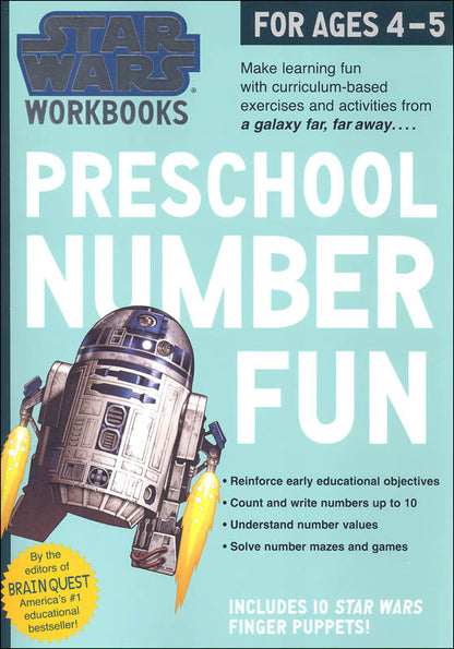 Preschool Number Fun Workbook, Star Wars